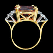 Art Deco Style Garnet CZ Cocktail Ring 15.5ct Garnet 