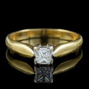 Diamond Solitaire Ring 0.30ct Princess Cut Diamond 