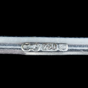 Art Deco Style Ruby Diamond Bar Brooch 18ct Gold