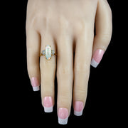 Victorian Style Opal Diamond Ring 3ct Natural Opal Dated 1988
