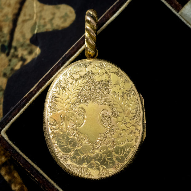 Antique Victorian Anchor Locket 15ct Gold