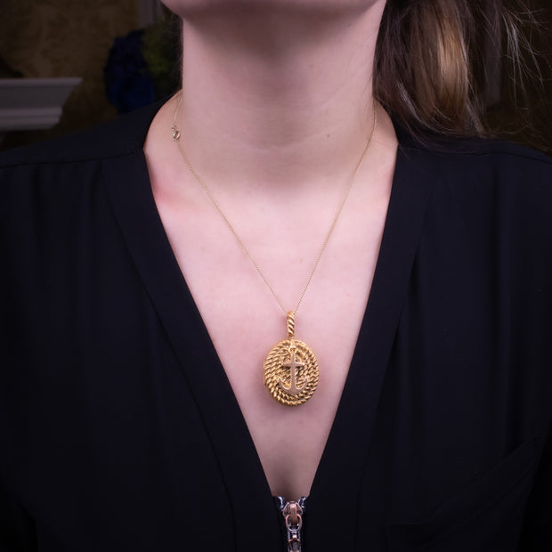Antique Victorian Anchor Locket 15ct Gold