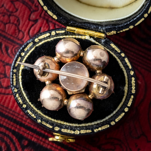 Antique Georgian Garnet Spinel Brooch 18ct Gold With Locket