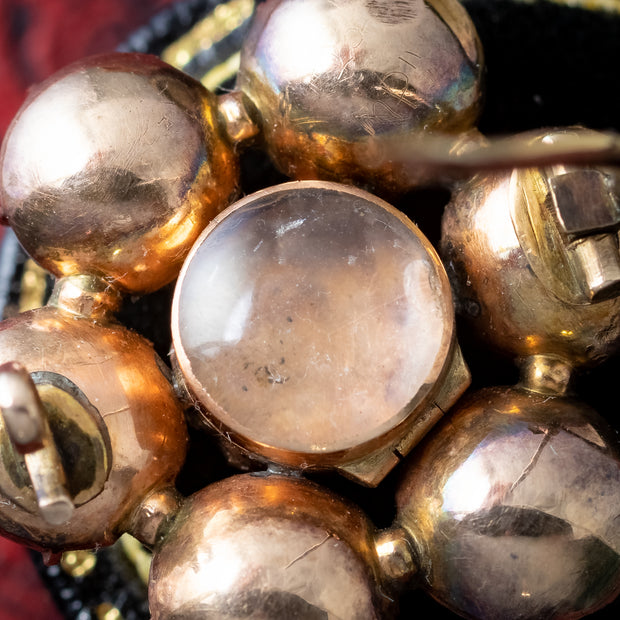 Antique Georgian Garnet Spinel Brooch 18ct Gold With Locket