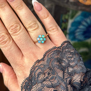 Antique Victorian Opal Cluster Ring 0.70ct Total