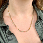 Curb Chain Necklace Sterling Silver 18ct Gold Gilt