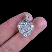 Edwardian Style Diamond Heart Pendant 2ct Total