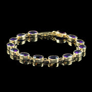 Edwardian Style Amethyst Bracelet 9ct Gold