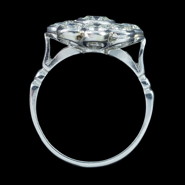 Edwardian Style Diamond Cluster Ring 2.36ct Total