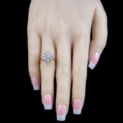 Edwardian Style Diamond Daisy Cluster Ring 1.66ct Of Diamond