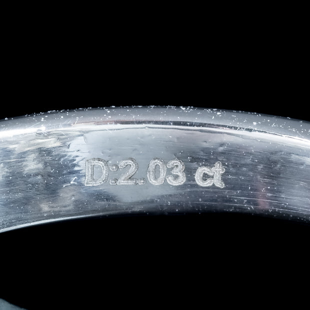 Edwardian Style Diamond Daisy Cluster Ring 2.03ct Total