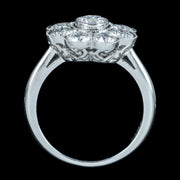 Edwardian Style Diamond Daisy Cluster Ring 2.03ct Total