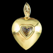 Edwardian Style Diamond Heart Pendant 2ct Total