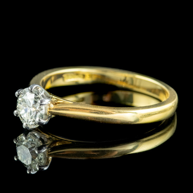 Edwardian Style Diamond Solitaire Ring 0.65ct Diamond
