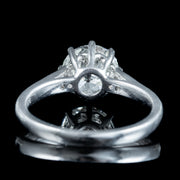 Edwardian Style Diamond Solitaire Ring 1.78ct Diamond With Cert