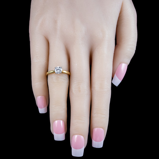 Edwardian Style Diamond Solitaire Ring 1.1ct Diamond