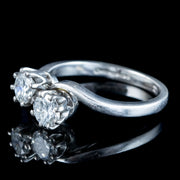 Edwardian Style Diamond Toi Et Moi Twist Ring 1.2ct Total