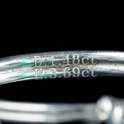 Edwardian Style Emerald Diamond Cluster Ring 3.69ct Emerald