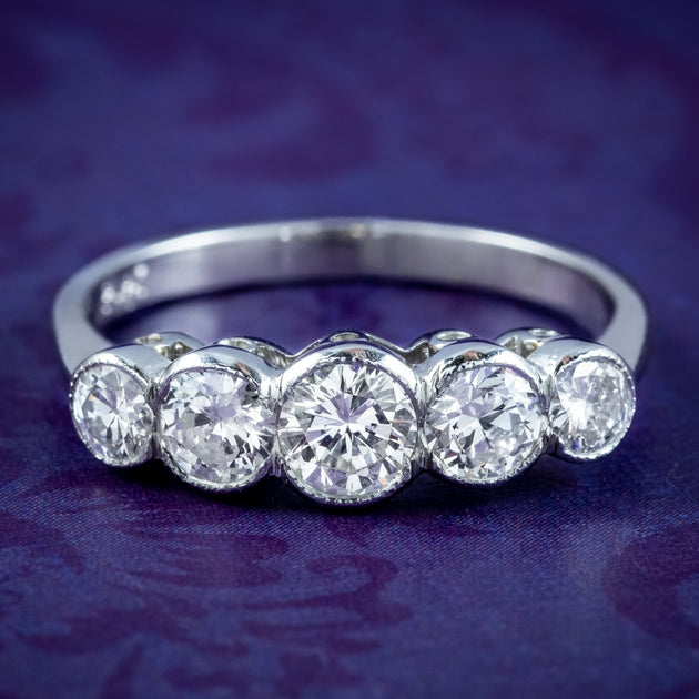Edwardian Style Ring Diamond 1.2ct Total | Laurelle – Laurelle Antique ...