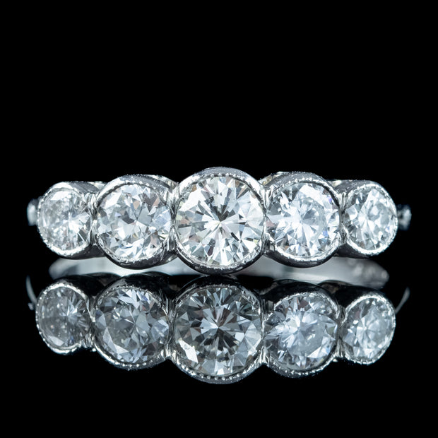 Edwardian Style Five Stone Diamond Ring 1.2ct Total