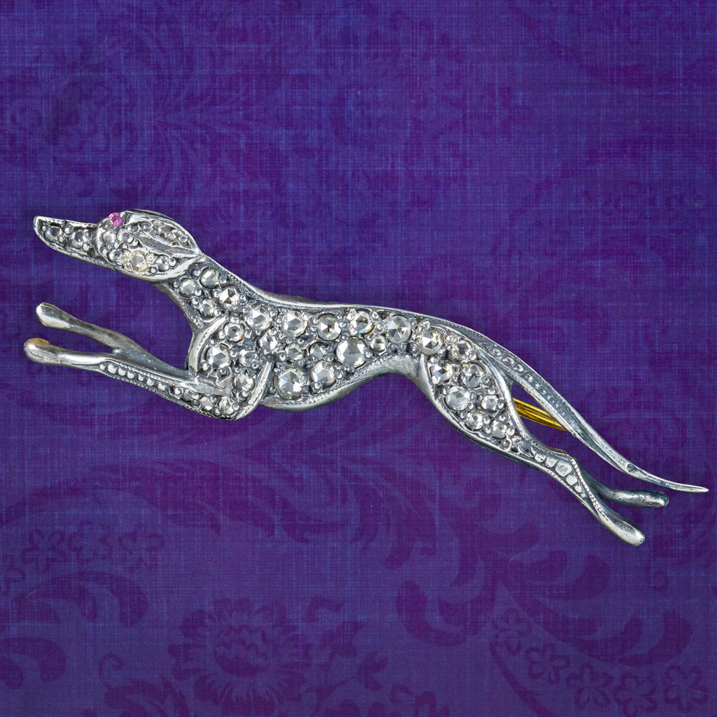 Greyhound brooch on sale