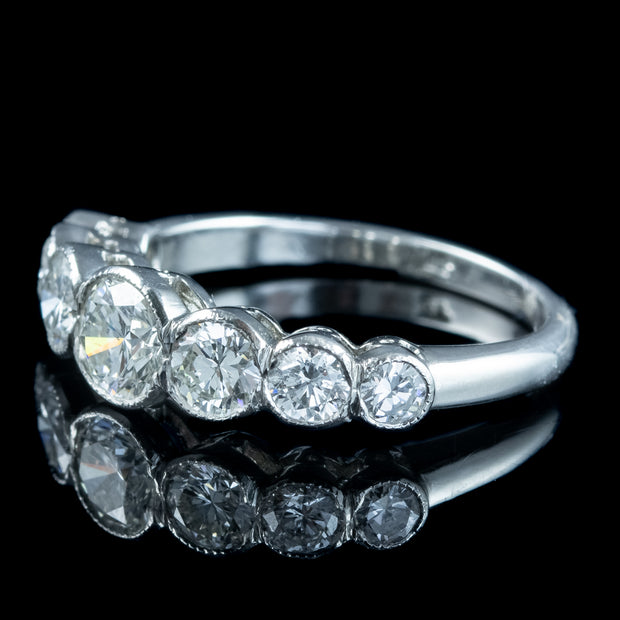 Edwardian Style Seven Stone Diamond Ring 2.5ct Total