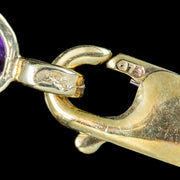 Edwardian Style Suffragette Amethyst Peridot Bracelet 9ct Gold