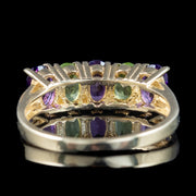 Edwardian Style Suffragette Amethyst Peridot Ring 
