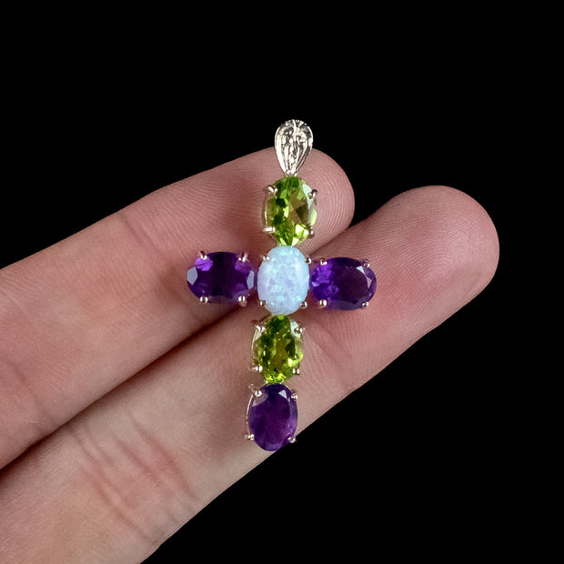 Edwardian Style Suffragette Cross Pendant 9ct Gold 