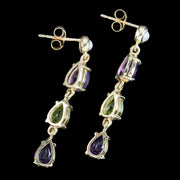 Edwardian Style Suffragette Drop Earrings 9ct Gold