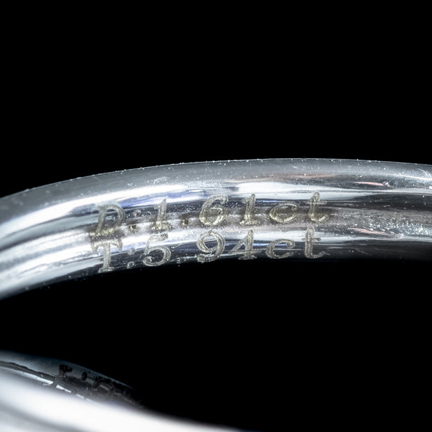 Edwardian Style Tanzanite Diamond Cluster Ring 5.94ct Tanzanite