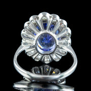 Edwardian Style Tanzanite Diamond Ring 3.50ct Tanzanite 1.40ct Diamond