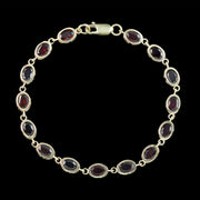 Edwardian Style Garnet Bracelet 9ct Gold