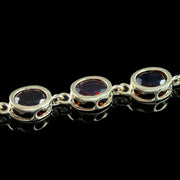 Edwardian Style Garnet Bracelet 9ct Gold