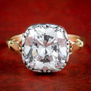 Georgian Style Cushion Cut Paste Solitaire Ring 