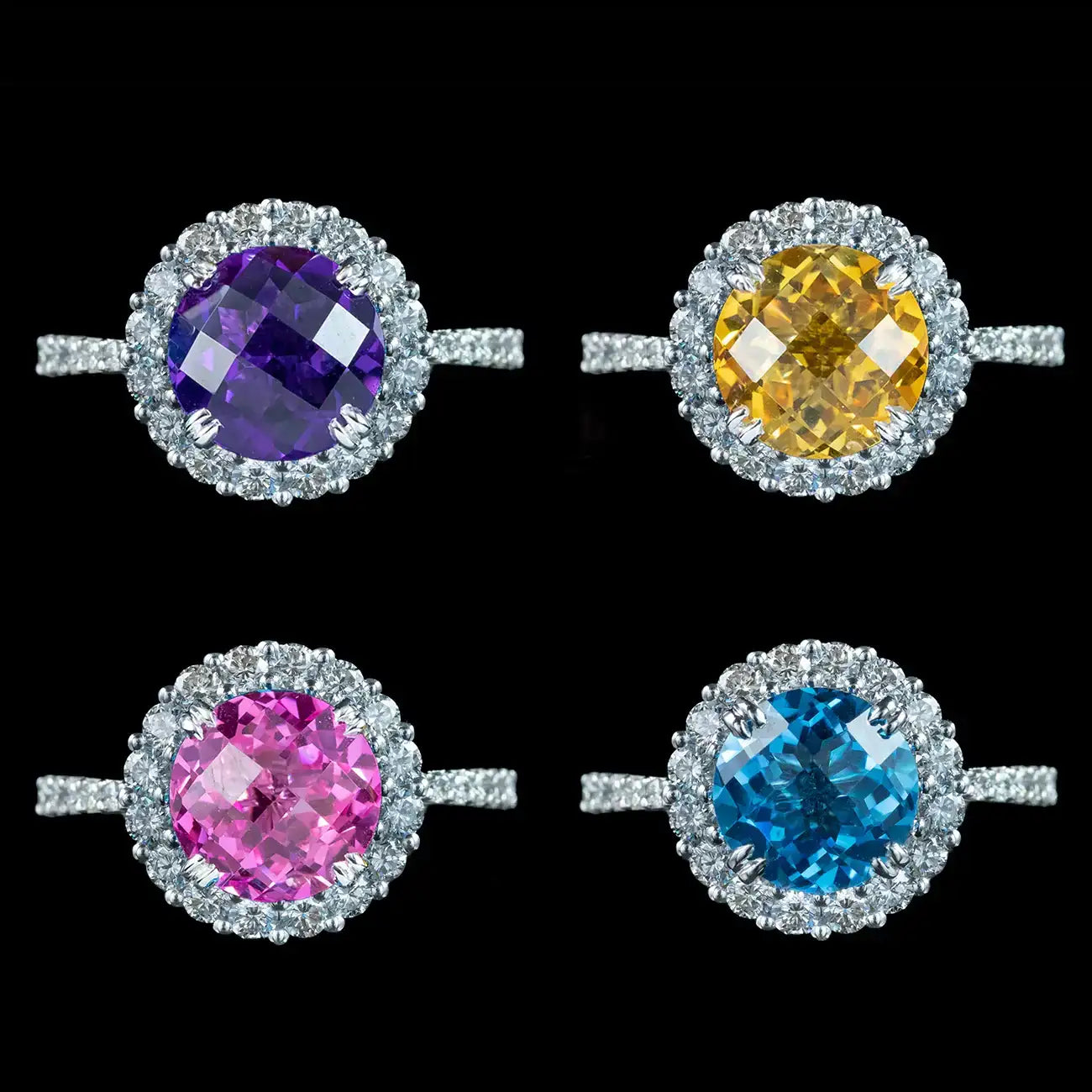 Multi-gemstone Cluster Ring | – Laurelle Antique Jewellery