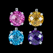 Interchangeable Multi-Gemstone Cluster Ring With Box