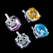 Interchangeable Multi-Gemstone Cluster Ring With Box