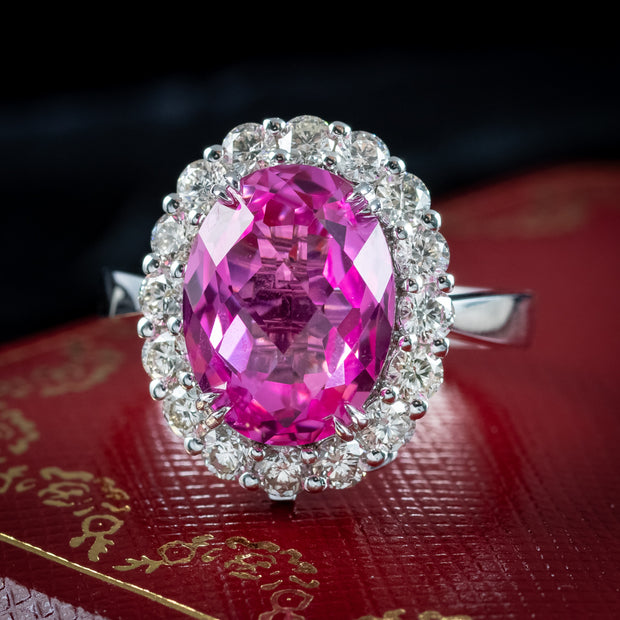 Interchangeable Multi-Gemstone Cluster Ring With Box