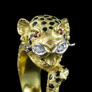Leopard Ring Ruby Diamond 18ct Gold 