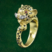 Leopard Ring Ruby Diamond 18ct Gold 
