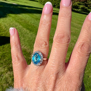 Edwardian Style Interchangeable Multi-Gemstone Cluster Ring With Box