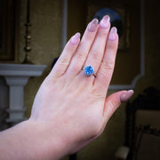 Edwardian Style Interchangeable Multi-Gemstone Cluster Ring With Box