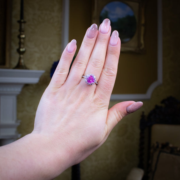 Edwardian Style Interchangeable Multi-Gemstone Cluster Ring With Box