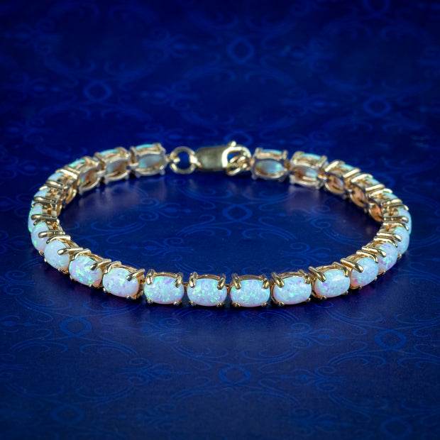 Opal Tennis Bracelet 9ct Gold