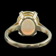 Victorian Style Opal Solitaire Ring 3ct Cultured Opal
