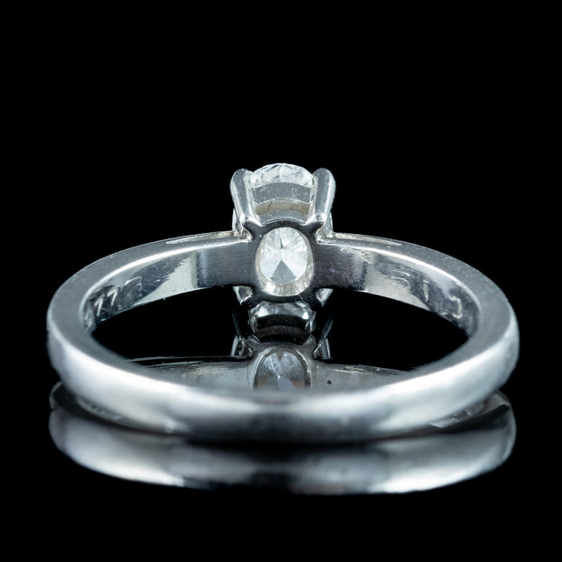 Diamond Solitaire Ring 0.75ct Oval Diamond 