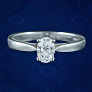 Diamond Solitaire Ring 0.75ct Oval Diamond 