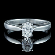 Diamond Solitaire Ring 0.75ct Oval Diamond 