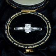 Diamond Solitaire Ring 0.75ct Oval Diamond 